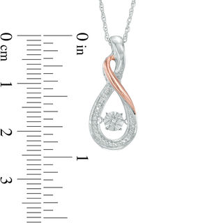 Unstoppable Love™ Diamond Accent Infinity Pendant in Sterling Silver and 10K Rose Gold