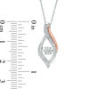 Thumbnail Image 2 of Unstoppable Love™ Diamond Accent Open Flame Pendant in Sterling Silver and 10K Rose Gold