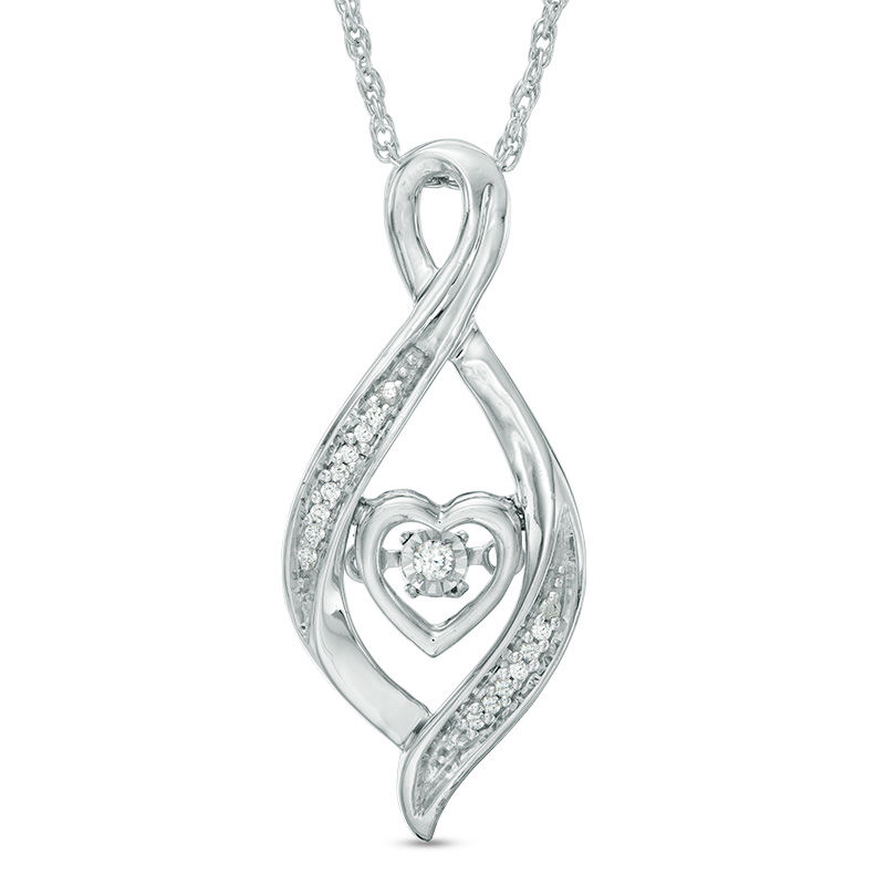 Unstoppable Love™ Diamond Accent Infinity with Heart Pendant in Sterling Silver|Peoples Jewellers