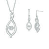 Thumbnail Image 0 of Unstoppable Love™ Diamond Accent Twist Infinity Pendant and Drop Earrings Set in Sterling Silver
