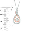 Thumbnail Image 2 of Unstoppable Love™ 0.25 CT. T.W. Diamond Infinity Pendant and Earrings Set in Sterling Silver and 10K Rose Gold