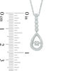 Thumbnail Image 1 of Unstoppable Love™ 0.50 CT. T.W. Diamond Linear Teardrop Pendant and Drop Earrings Set in 10K White Gold