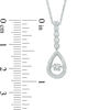 Thumbnail Image 2 of Unstoppable Love™ 0.50 CT. T.W. Diamond Linear Teardrop Pendant and Drop Earrings Set in 10K White Gold