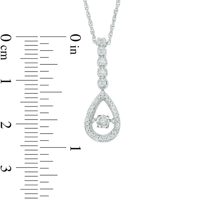 Unstoppable Love™ 0.50 CT. T.W. Diamond Linear Teardrop Pendant and Drop Earrings Set in 10K White Gold