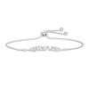 Diamond Accent "Nana" with Side Hearts Bolo Bracelet in Sterling Silver - 9.5"