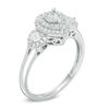 Thumbnail Image 1 of 0.52 CT. T.W. Diamond Double Pear-Shaped Frame Past Present Future® Engagement Ring in 10K White Gold