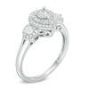 Thumbnail Image 2 of 0.52 CT. T.W. Diamond Double Pear-Shaped Frame Past Present Future® Engagement Ring in 10K White Gold