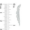 Thumbnail Image 2 of 0.18 CT. T.W. Diamond Leaf Crawler Earrings in Sterling Silver