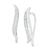 Thumbnail Image 0 of Diamond Accent "S" Shaped Crawler Earrings in Sterling Silver