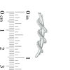 Thumbnail Image 2 of 0.18 CT. T.W. Diamond Wrap Crawler Earrings in Sterling Silver