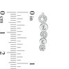 Thumbnail Image 1 of 0.15 CT. T.W. Diamond Alternating Circle Crawler Earrings in Sterling Silver