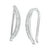 Thumbnail Image 0 of Diamond Accent Curved Crawler Earrings in Sterling Silver