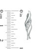 Thumbnail Image 2 of 0.18 CT. T.W. Diamond Feather Crawler Earrings in Sterling Silver