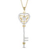 Thumbnail Image 1 of 0.18 CT. T.W. Diamond Heart Key Pendant in 10K Gold