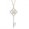 Thumbnail Image 1 of 0.23 CT. T.W. Diamond Key Pendant in 10K Gold