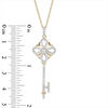 Thumbnail Image 2 of 0.23 CT. T.W. Diamond Key Pendant in 10K Gold