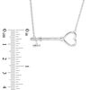 Thumbnail Image 1 of Diamond Accent Sideways Heart Key Necklace in Sterling Silver