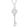 Thumbnail Image 1 of Diamond Accent Heart Key Pendant in Sterling Silver