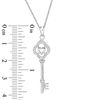 Thumbnail Image 2 of Diamond Accent Heart Key Pendant in Sterling Silver