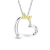 Thumbnail Image 0 of Tilted Heart with Bow Pendant in 10K Two-Tone Gold