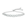 Thumbnail Image 1 of 0.11 CT. T.W. Diamond "XO" Bolo Bracelet in Sterling Silver - 9.5"