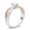 Thumbnail Image 1 of 0.75 CT. T.W. Certified Canadian Diamond Split Shank Engagement Ring in 14K Two-Tone Gold (I/I2)