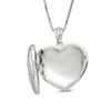 Thumbnail Image 2 of Unstoppable Love™ 0.05 CT. T.W. Diamond Triple Heart Locket in Sterling Silver
