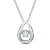 Thumbnail Image 1 of Unstoppable Love™ Diamond Accent Teardrop Frame Pendant in 10K White Gold