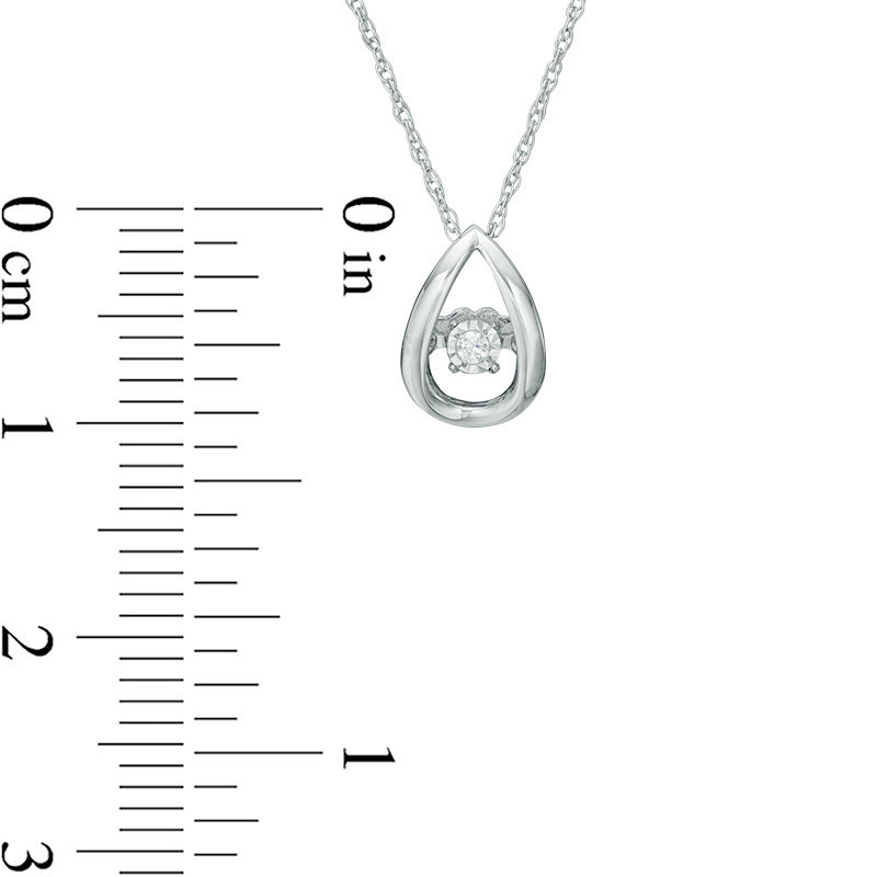 Main Image 2 of Unstoppable Love™ Diamond Accent Teardrop Frame Pendant in 10K White Gold