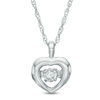 Thumbnail Image 0 of Unstoppable Love™ Diamond Accent Heart Outline Pendant in 10K White Gold