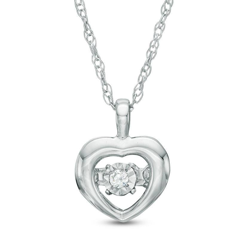 Unstoppable Love™ Diamond Accent Heart Outline Pendant in 10K White Gold