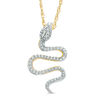 Thumbnail Image 1 of 0.09 CT. T.W. Diamond Snake Pendant in 10K Gold