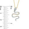 Thumbnail Image 2 of 0.09 CT. T.W. Diamond Snake Pendant in 10K Gold