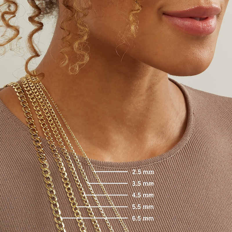 Men's 4.7mm Curb Chain Necklace in Solid 14K Gold