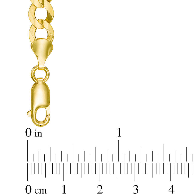 Main Image 2 of Men's 7.0mm Curb Chain Bracelet in Solid 14K Gold - 8.5"
