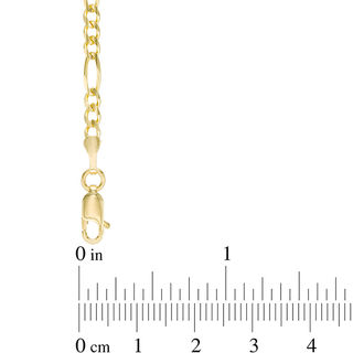 Men's 3.1mm Figaro Chain Necklace in Solid 14K Gold - 24"