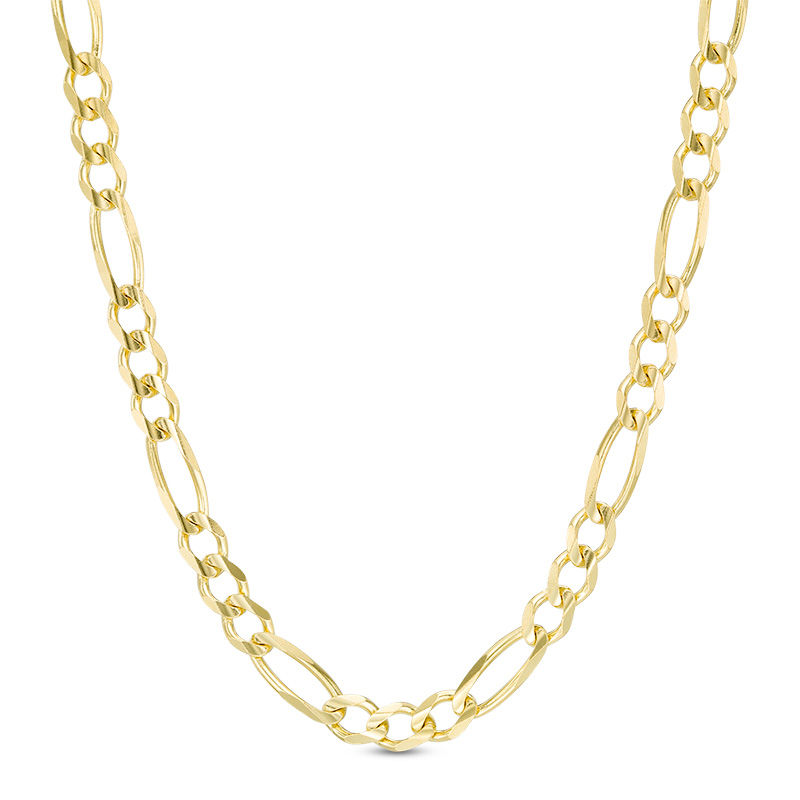 Men's 3.8mm Figaro Chain Necklace in Solid 14K Gold - 24"|Peoples Jewellers