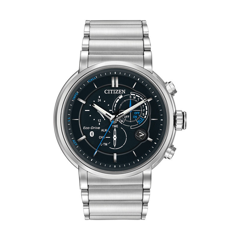 Men's Citizen Eco-Drive® Proximity Chronograph Smart Watch with Black Dial (Model: BZ1000-54E)