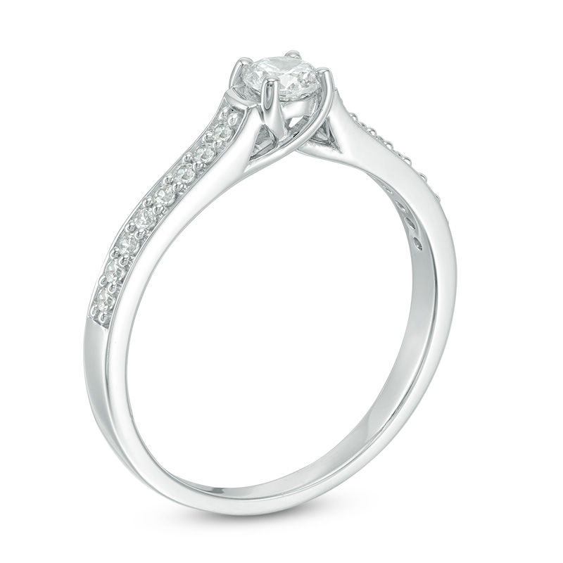 0.20 CT. T.W. Diamond Promise Ring in 10K White Gold