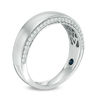 Thumbnail Image 1 of Vera Wang Love Collection Men's 0.37 CT. T.W. Diamond Edge Wedding Band in 14K White Gold