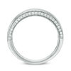 Thumbnail Image 2 of Vera Wang Love Collection Men's 0.37 CT. T.W. Diamond Edge Wedding Band in 14K White Gold