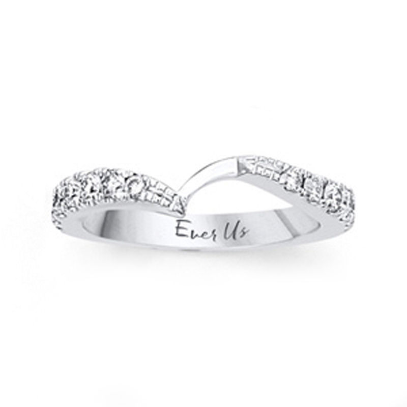 Ever Us™ 0.60 CT. T.W. Diamond Contour Band in 14K White Gold (H-I/I2)