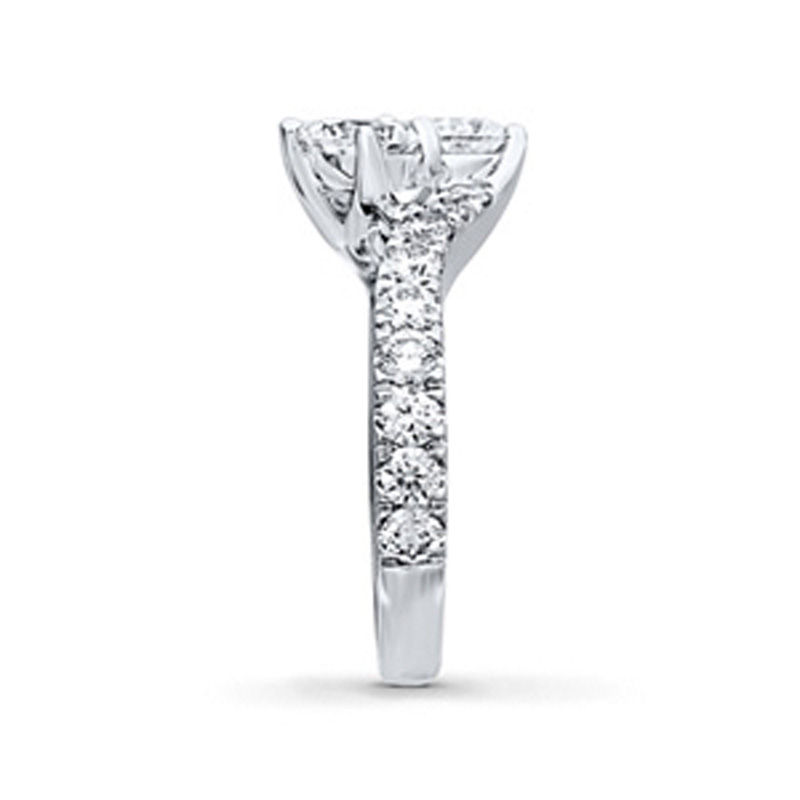 Main Image 2 of Ever Us™ 0.60 CT. T.W. Diamond Contour Band in 14K White Gold (H-I/I2)