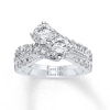 Thumbnail Image 2 of Ever Us™ 0.60 CT. T.W. Diamond Contour Band in 14K White Gold (H-I/I2)