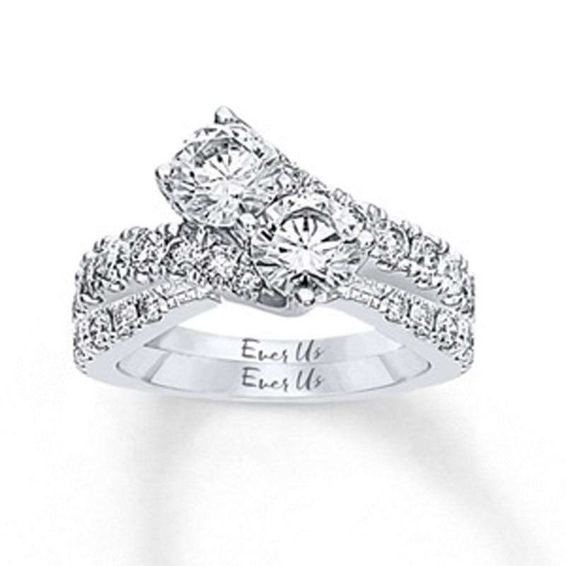 Ever Us™ 0.60 CT. T.W. Diamond Contour Band in 14K White Gold (H-I/I2)