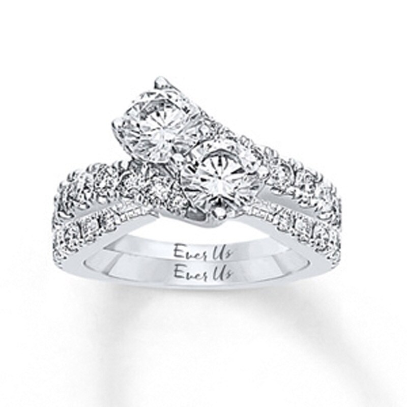 Main Image 3 of Ever Us™ 0.60 CT. T.W. Diamond Contour Band in 14K White Gold (H-I/I2)