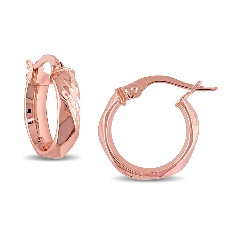 14.0mm Hoop Earrings in 10K Rose Gold|Peoples Jewellers