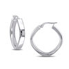 Thumbnail Image 1 of 23.0mm Squared Hoop Earrings in 10K White Gold