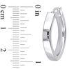 Thumbnail Image 3 of 23.0mm Squared Hoop Earrings in 10K White Gold