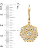 Thumbnail Image 2 of Unstoppable Love™ 0.33 CT. T.W. Diamond Filigree Flower Drop Earrings in 10K Gold